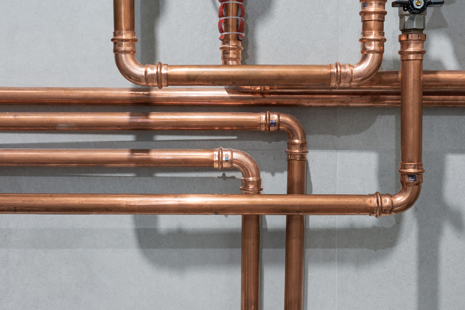 Copper tubing of heating system Copper tubing of heating system